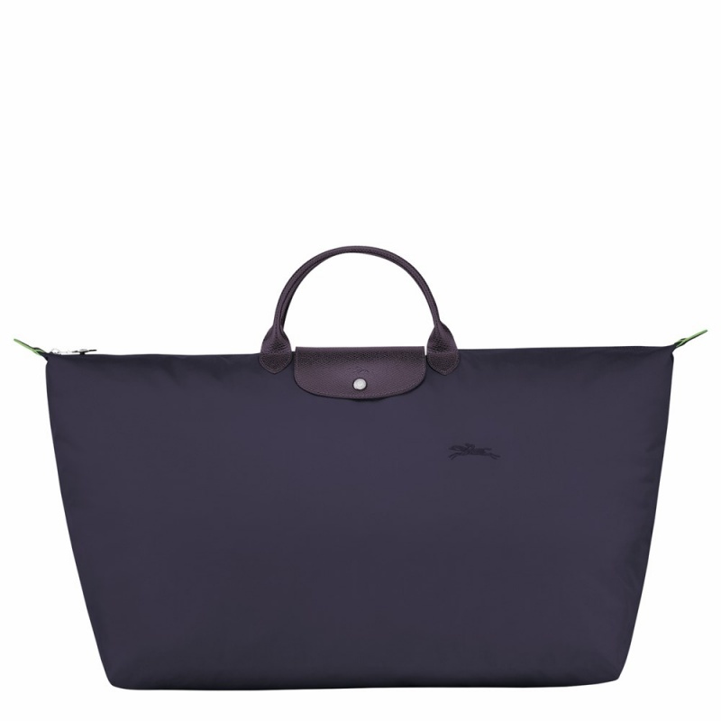 Purple Longchamp Le Pliage M Women's Travel Bags